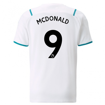 Herren Fußball Rowan McDonald #9 Weiß Auswärtstrikot Trikot 2021/22 T-Shirt