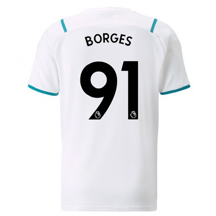 Herren Fußball Carlos Borges #91 Weiß Auswärtstrikot Trikot 2021/22 T-Shirt