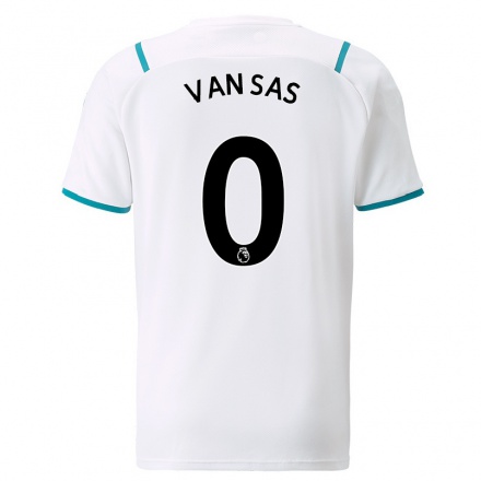 Herren Fußball Mikki van Sas #0 Weiß Auswärtstrikot Trikot 2021/22 T-Shirt
