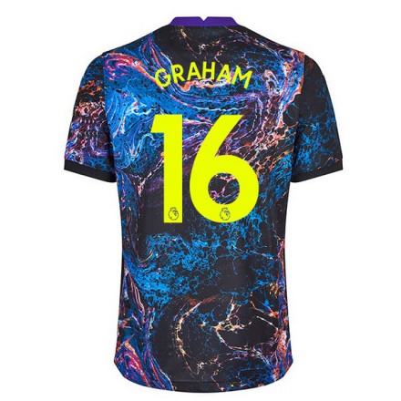 Herren Fußball Kit Graham #16 Mehrfarbig Auswärtstrikot Trikot 2021/22 T-Shirt