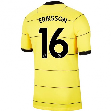 Herren Fußball Magdalena Eriksson #16 Gelb Auswärtstrikot Trikot 2021/22 T-Shirt