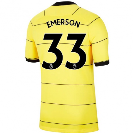 Herren Fußball Emerson #33 Gelb Auswärtstrikot Trikot 2021/22 T-Shirt
