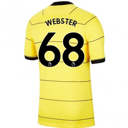 Herren Fußball Charlie Webster #68 Gelb Auswärtstrikot Trikot 2021/22 T-Shirt