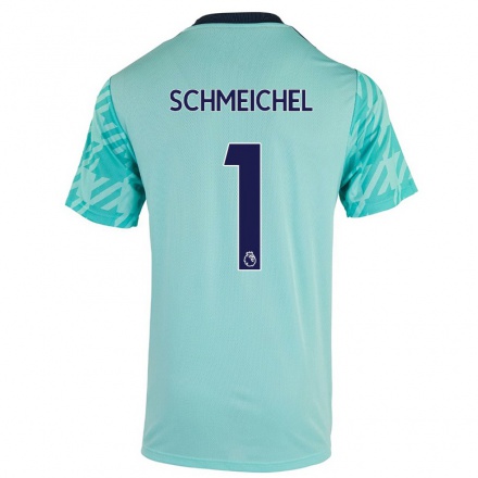 Herren Fußball Kasper Schmeichel #1 Hellgrün Auswärtstrikot Trikot 2021/22 T-Shirt