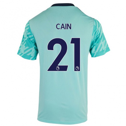 Herren Fußball Hannah Cain #21 Hellgrün Auswärtstrikot Trikot 2021/22 T-Shirt