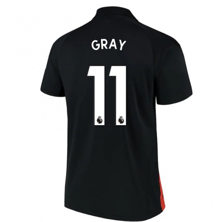 Herren Fußball Demarai Gray #11 Schwarz Auswärtstrikot Trikot 2021/22 T-Shirt