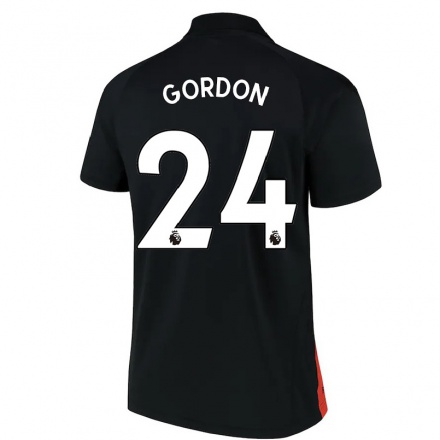 Herren Fußball Anthony Gordon #24 Schwarz Auswärtstrikot Trikot 2021/22 T-Shirt