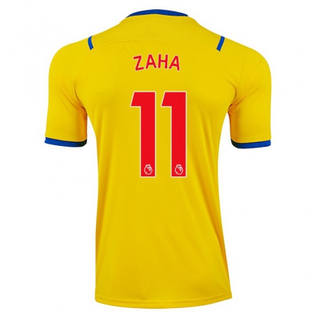 Herren Fußball Wilfried Zaha #11 Gelb Auswärtstrikot Trikot 2021/22 T-Shirt