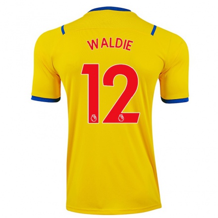 Herren Fußball Lizzie Waldie #12 Gelb Auswärtstrikot Trikot 2021/22 T-Shirt