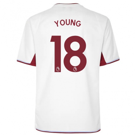 Herren Fußball Ashley Young #18 Creme Auswärtstrikot Trikot 2021/22 T-Shirt