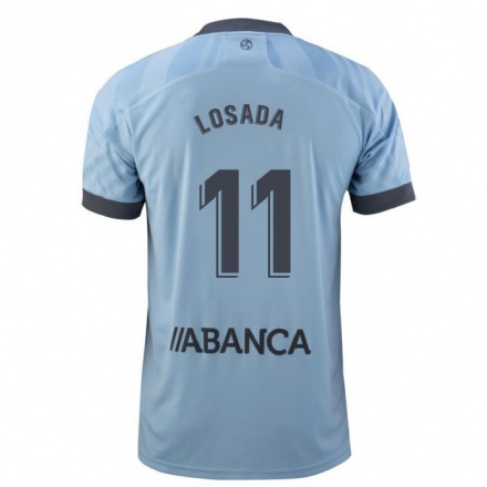 Herren Fußball Iker Losada #11 Helles Lila Heimtrikot Trikot 2021/22 T-Shirt