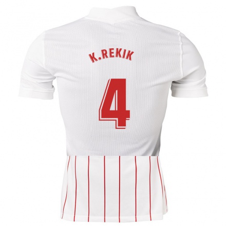 Herren Fußball Karim Rekik #4 Weiß Heimtrikot Trikot 2021/22 T-shirt
