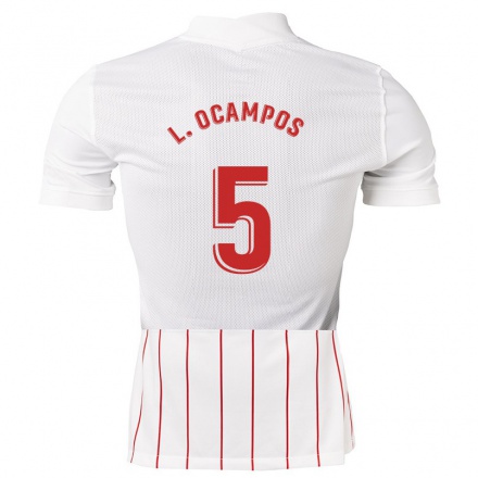 Herren Fußball Lucas Ocampos #5 Weiß Heimtrikot Trikot 2021/22 T-Shirt