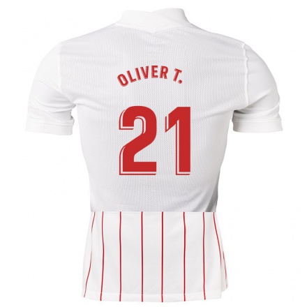 Herren Fußball Oliver Torres #21 Weiß Heimtrikot Trikot 2021/22 T-Shirt