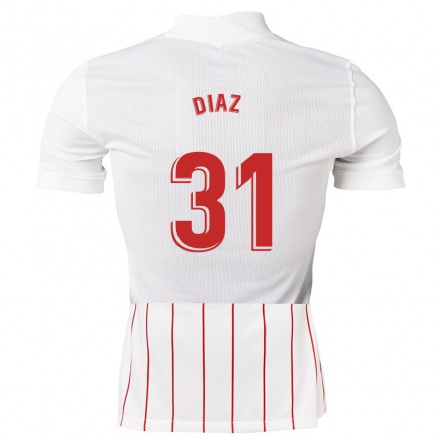 Herren Fußball Javi Diaz #31 Weiß Heimtrikot Trikot 2021/22 T-Shirt
