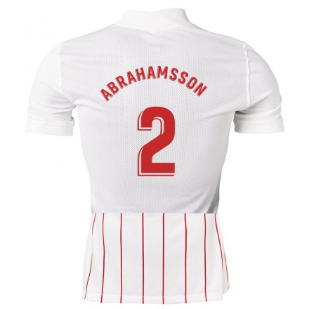 Herren Fußball Sejde Abrahamsson #2 Weiß Heimtrikot Trikot 2021/22 T-shirt