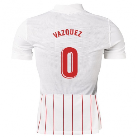 Herren Fußball Manolo Vazquez #0 Weiß Heimtrikot Trikot 2021/22 T-Shirt