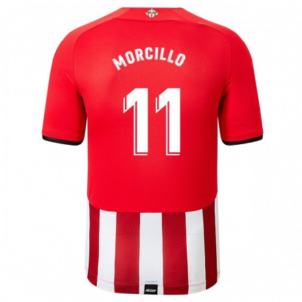 Herren Fußball Jon Morcillo #11 Rot-Weib Heimtrikot Trikot 2021/22 T-Shirt