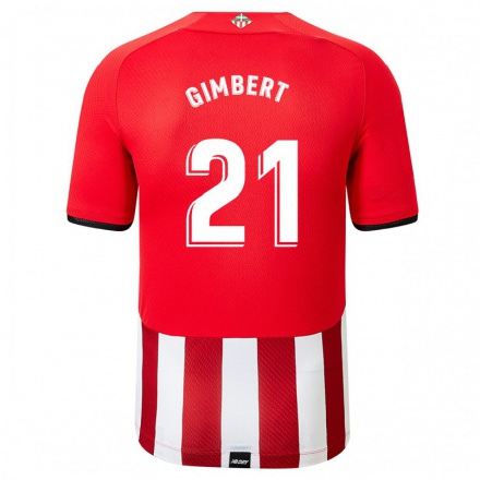 Herren Fußball Vanesa Gimbert #21 Rot-Weib Heimtrikot Trikot 2021/22 T-Shirt