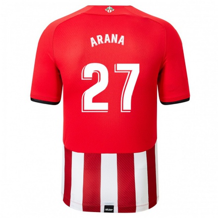 Herren Fußball Ainhize Arana #27 Rot-Weib Heimtrikot Trikot 2021/22 T-Shirt