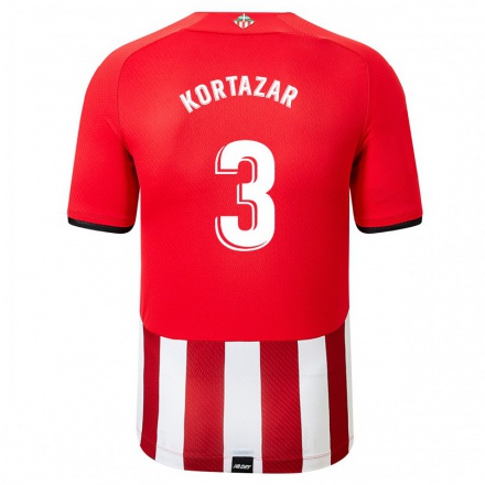 Herren Fußball Mikel Kortazar #3 Rot-Weib Heimtrikot Trikot 2021/22 T-Shirt