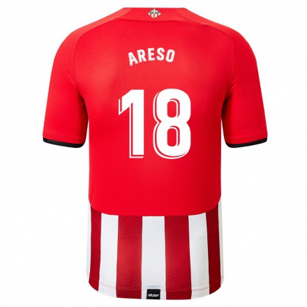 Herren Fußball Jesus Areso #18 Rot-Weib Heimtrikot Trikot 2021/22 T-Shirt