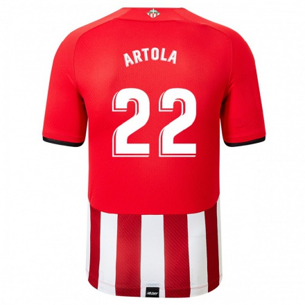 Herren Fußball Juan Artola #22 Rot-Weib Heimtrikot Trikot 2021/22 T-Shirt