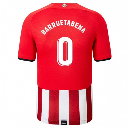 Herren Fußball Julen Barruetabena #0 Rot-Weib Heimtrikot Trikot 2021/22 T-Shirt