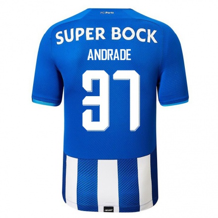 Herren Fußball Fernando Andrade #37 Königsblau Heimtrikot Trikot 2021/22 T-Shirt