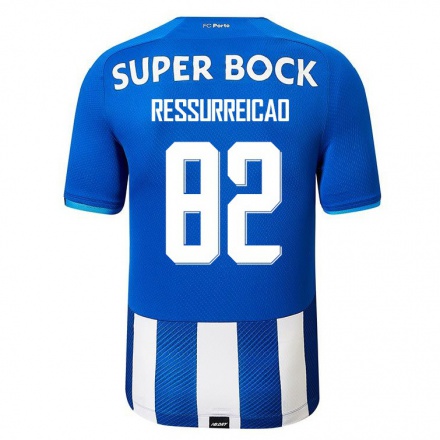 Herren Fußball Diogo Ressurreicao #82 Königsblau Heimtrikot Trikot 2021/22 T-Shirt