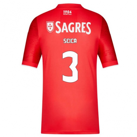 Herren Fußball Ana Seica #3 Rot Heimtrikot Trikot 2021/22 T-Shirt