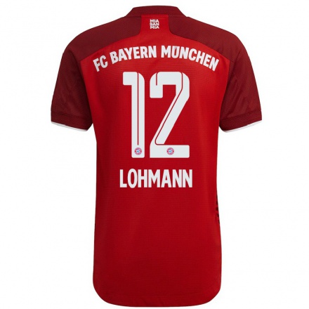 Herren Fußball Sydney Lohmann #12 Dunkelrot Heimtrikot Trikot 2021/22 T-Shirt