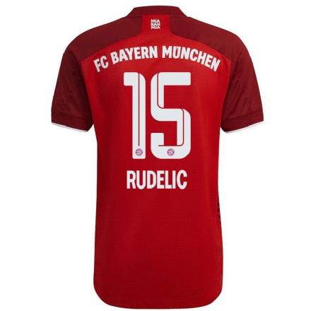 Herren Fußball Ivana Rudelic #15 Dunkelrot Heimtrikot Trikot 2021/22 T-shirt