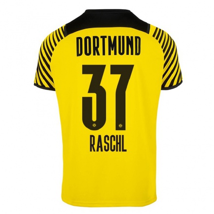 Herren Fußball Tobias Raschl #37 Gelb Heimtrikot Trikot 2021/22 T-shirt