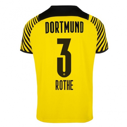 Herren Fußball Tom Rothe #3 Gelb Heimtrikot Trikot 2021/22 T-Shirt