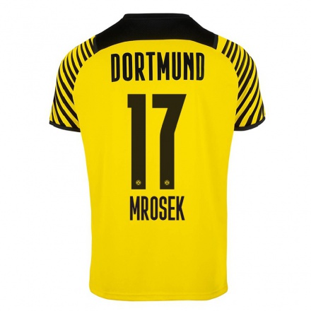 Herren Fußball Noah Mrosek #17 Gelb Heimtrikot Trikot 2021/22 T-Shirt