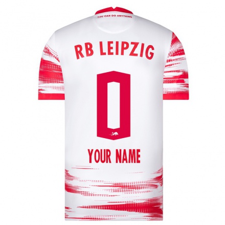 Herren Fußball Dein Name #0 Rot-Weib Heimtrikot Trikot 2021/22 T-Shirt