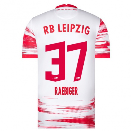 Herren Fußball Sidney Raebiger #37 Rot-Weib Heimtrikot Trikot 2021/22 T-Shirt
