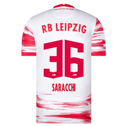 Herren Fußball Marcelo Saracchi #36 Rot-Weib Heimtrikot Trikot 2021/22 T-Shirt