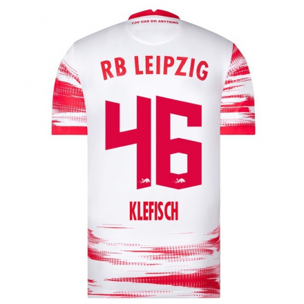 Herren Fußball Ben Klefisch #46 Rot-Weib Heimtrikot Trikot 2021/22 T-Shirt