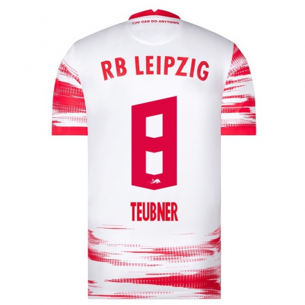 Herren Fußball Natalie Teubner #8 Rot-Weib Heimtrikot Trikot 2021/22 T-Shirt
