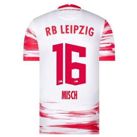 Herren Fußball Lea-Sophie Misch #16 Rot-Weib Heimtrikot Trikot 2021/22 T-Shirt