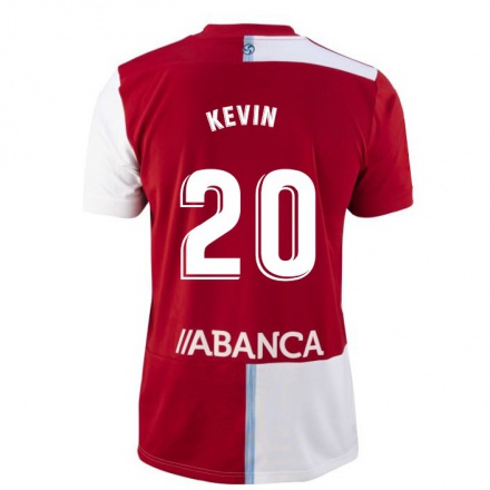 Herren Fußball Kevin Vazquez #20 Rot-Weib Auswärtstrikot Trikot 2021/22 T-Shirt