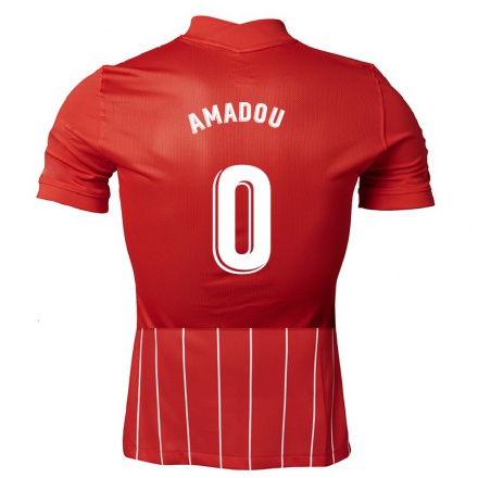 Herren Fußball Ibrahim Amadou #0 Dunkelrot Auswärtstrikot Trikot 2021/22 T-Shirt