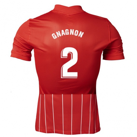 Herren Fußball Joris Gnagnon #2 Dunkelrot Auswärtstrikot Trikot 2021/22 T-Shirt