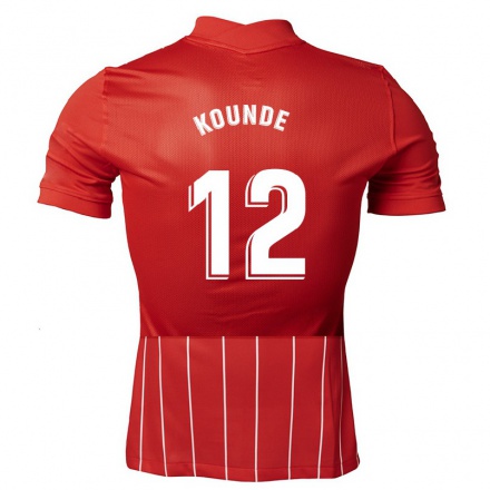 Herren Fußball Jules Kounde #12 Dunkelrot Auswärtstrikot Trikot 2021/22 T-Shirt