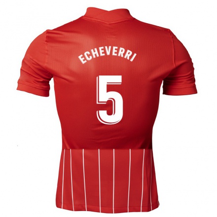 Herren Fußball Isabella Echeverri #5 Dunkelrot Auswärtstrikot Trikot 2021/22 T-Shirt