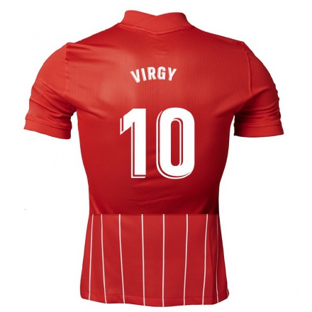 Herren Fußball Virgy #10 Dunkelrot Auswärtstrikot Trikot 2021/22 T-Shirt