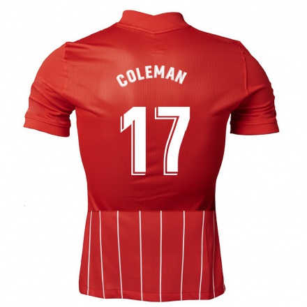 Herren Fußball Zenatha Coleman #17 Dunkelrot Auswärtstrikot Trikot 2021/22 T-Shirt