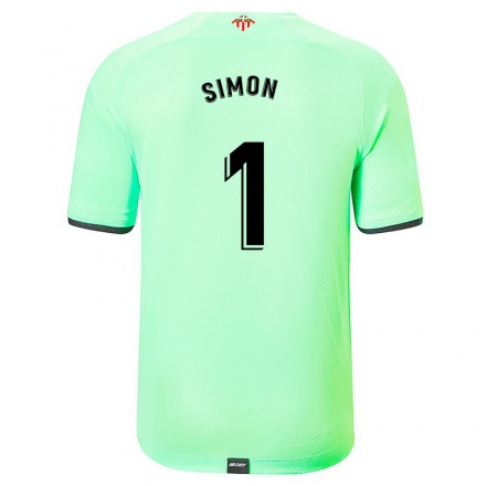 Herren Fußball Unai Simon #1 Hellgrün Auswärtstrikot Trikot 2021/22 T-Shirt